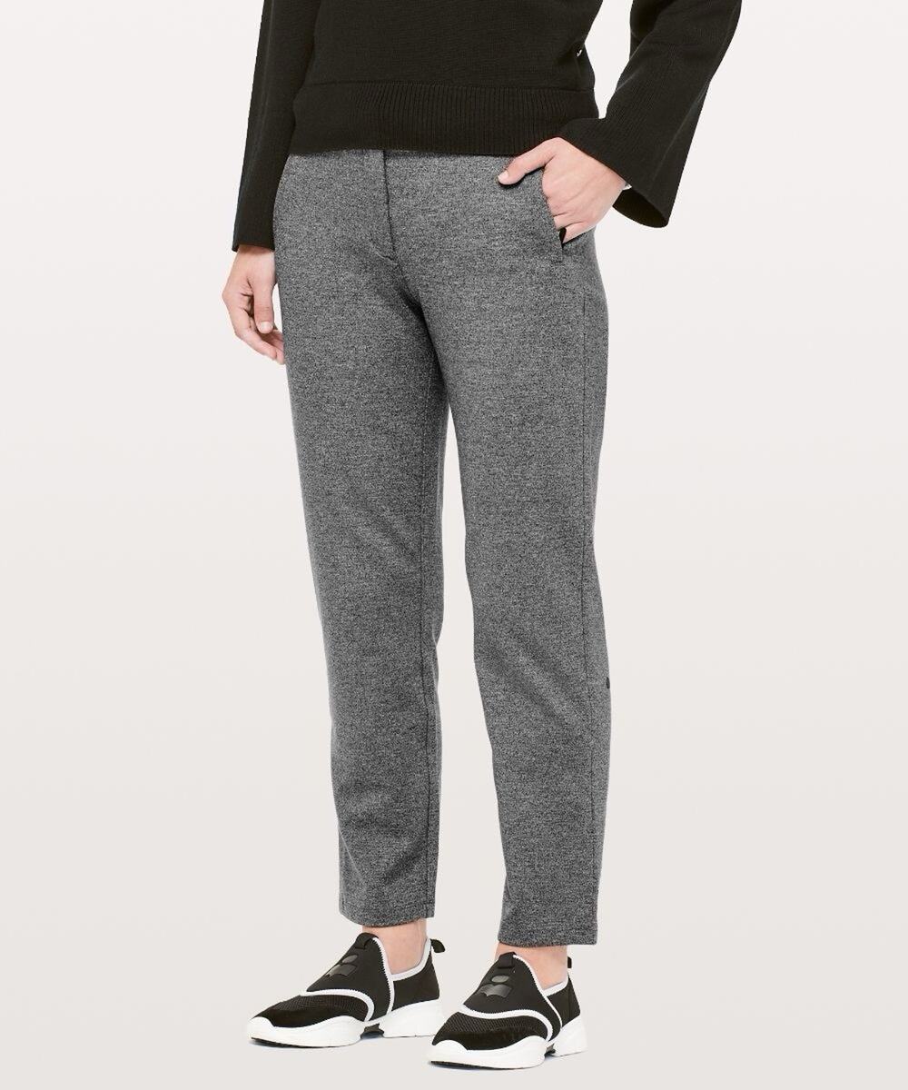Lululemon On The Move Ponte Pant 6 Gray Career Athleisure Ankle Dress Pants